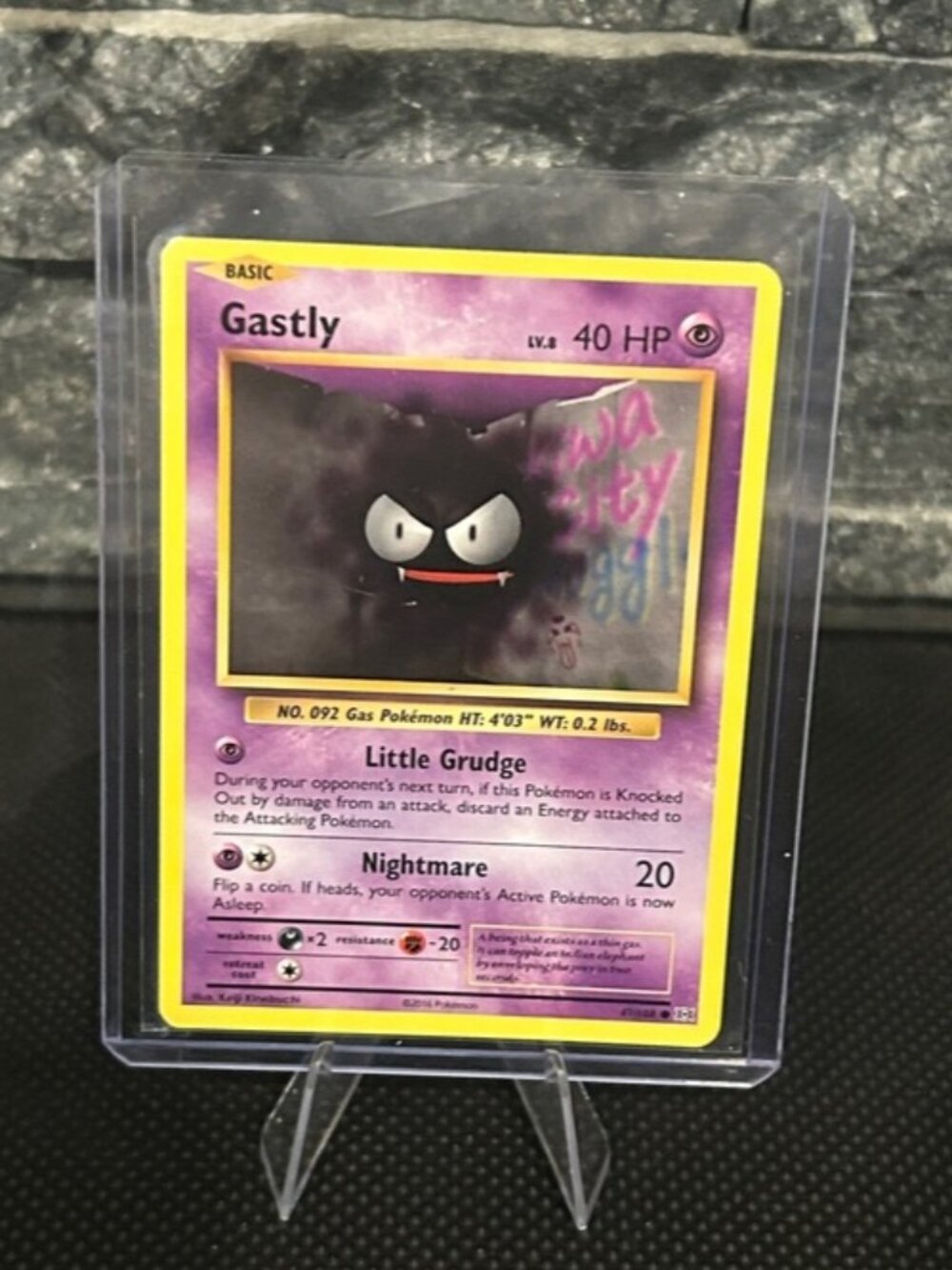 Pokémon Gastly 47/108 Non-Holo from XY Evolutions Set